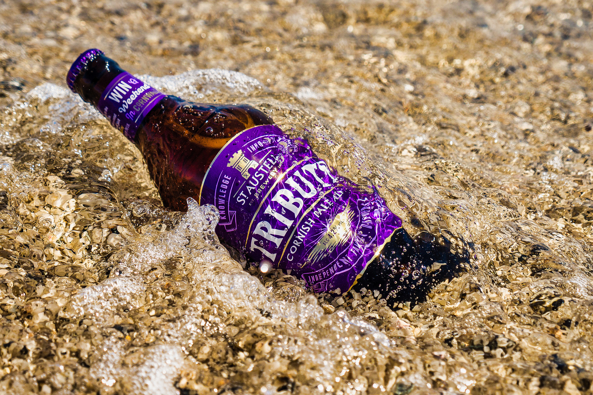 St Austell Brewery Tribute bottle photographed outdoors